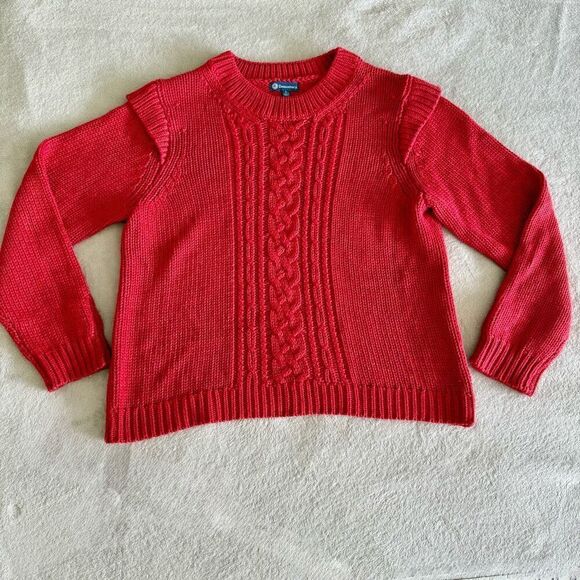 Democracy Women’s Cable Knit Round Neck Sweater - Picture 1 of 10